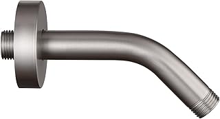 Shower Arm with Flange +Tape,Stainless Steel Shower Head Extension Arm,Wall-Mounted for Fixed Shower Head,6 Inch Brushed Nickel