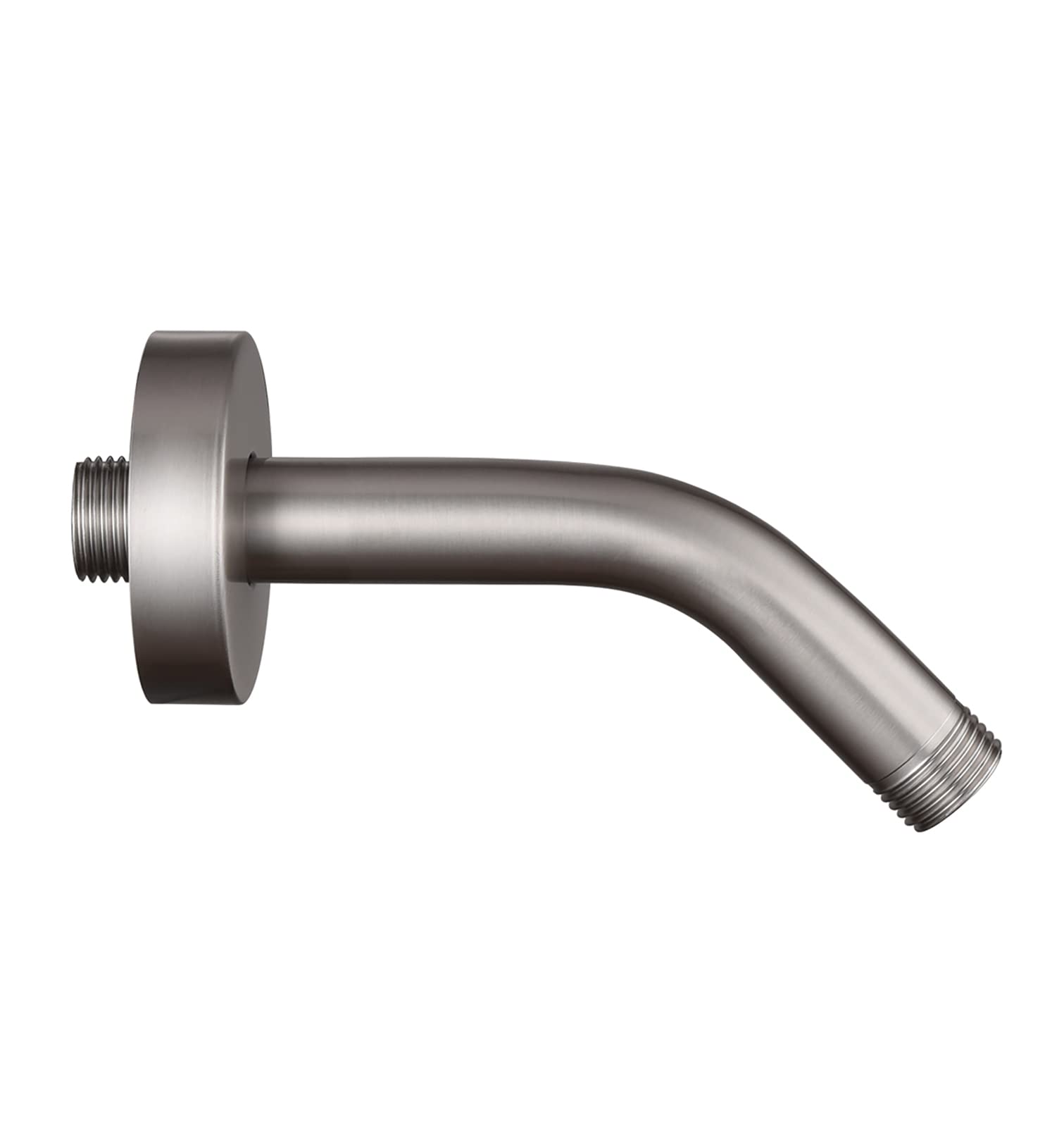 YASFEL Duscharm 15,2 Cm – Gebürstetes Nickel, SUS 304 Edelstahl, Für Wandmontage, Mit Flansch & Teflonband