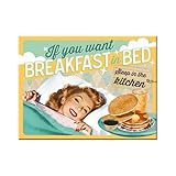 Vollflächiger Magnet Nostalgic-Art Magnet, Kraftmagnet mit Metalloberffläche, Bunt
