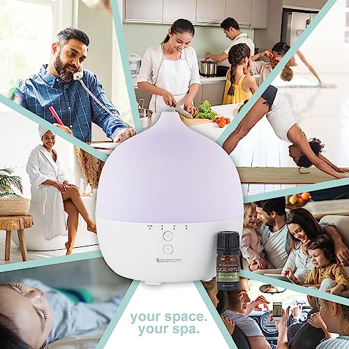 Sparoom Colossal App-Enabled Ultrasonic Essential Oil Diffuser With 5 Ml Eucalyptus Essential Oil #TOP2
