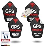 TinyTag® 4X Hinweis-Aufkleber für GPS Tracker - Wetterfester Warn-Sticker als Diebstahlschutz für Dein Fahrrad, eBike, Auto, Motorrad & Koffer - Bombenfest & langlebig | Fahrrad Aufkleber (4er Pack)