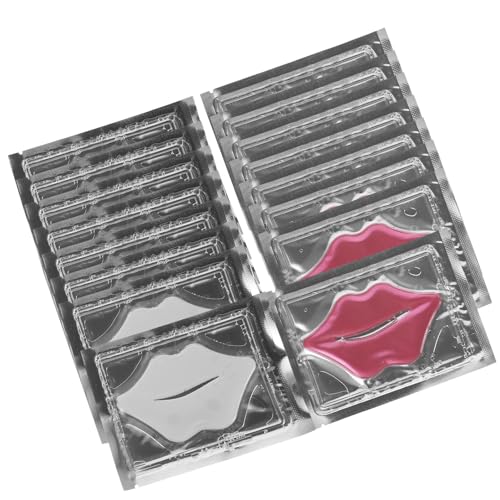 LIFKOME Maschera Labbra Rimpolpante al Collagene in Idrogel 20 Pezzi Cerotti Rimpolpanti le Labbra Idratazione Profonda e Levigante Trattamento e Rughe Uso Quotidiano e Portatile