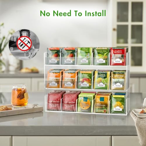 BEYGORM Acrylic Tea Bag Organizer