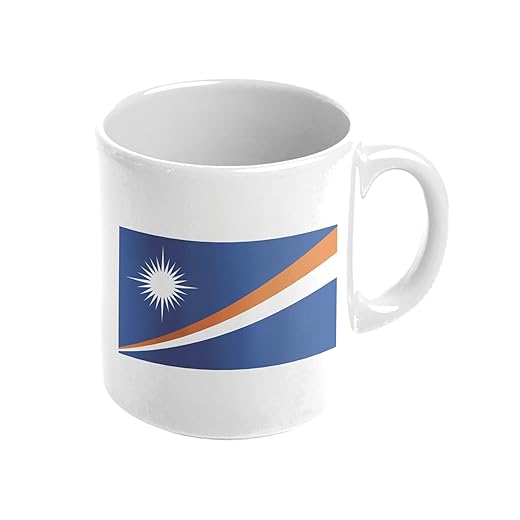 Keramikbecher mit Motiv Flagge Marshall