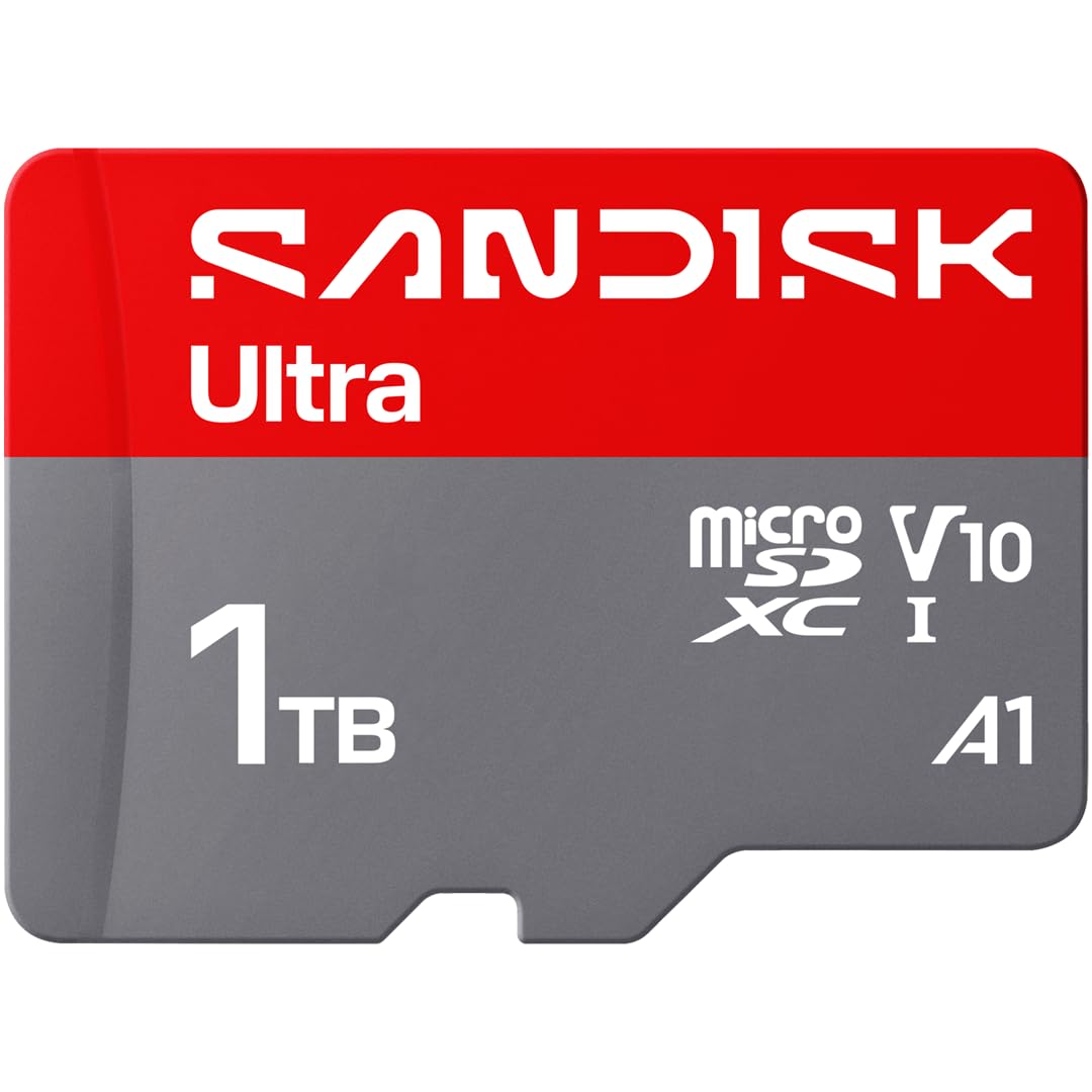 SANDISK 1TB Ultra microSD Card + Adapter, Up to 195MB/s Read Speeds