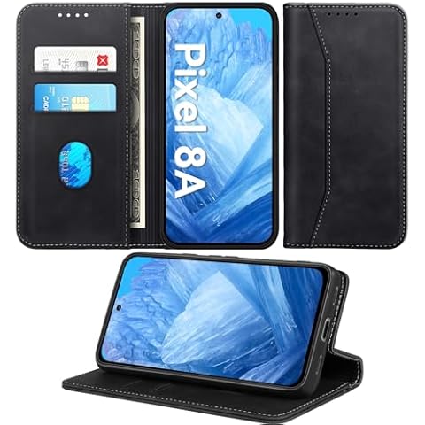 AROYI Étui en cuir pour Pixel 8A Cover