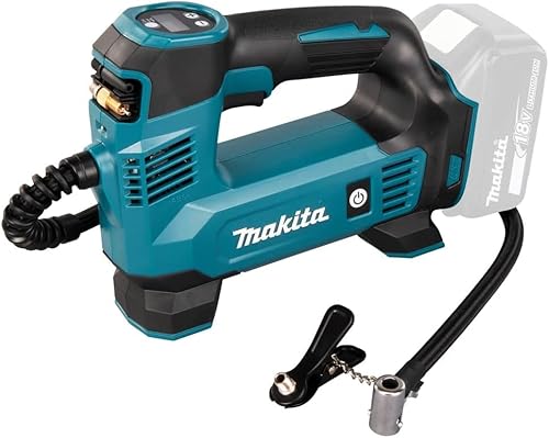 Draagbare luchtcompressor, 18 V, 0,83 MP, LED, autostop & Makita 821550-0, Makpac Maat 2, Medium, Blauw - Afbeelding 3