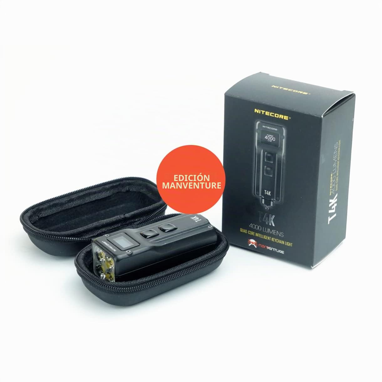 Nitecore T4K - Lámpara para adulto, unisex, color negro, grande