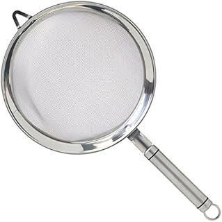 KitchenCraft KCPROS18 Professional Fine Mesh Sieve, Stainless Steel, 18 cm Icing / Flour Sifter, Silver