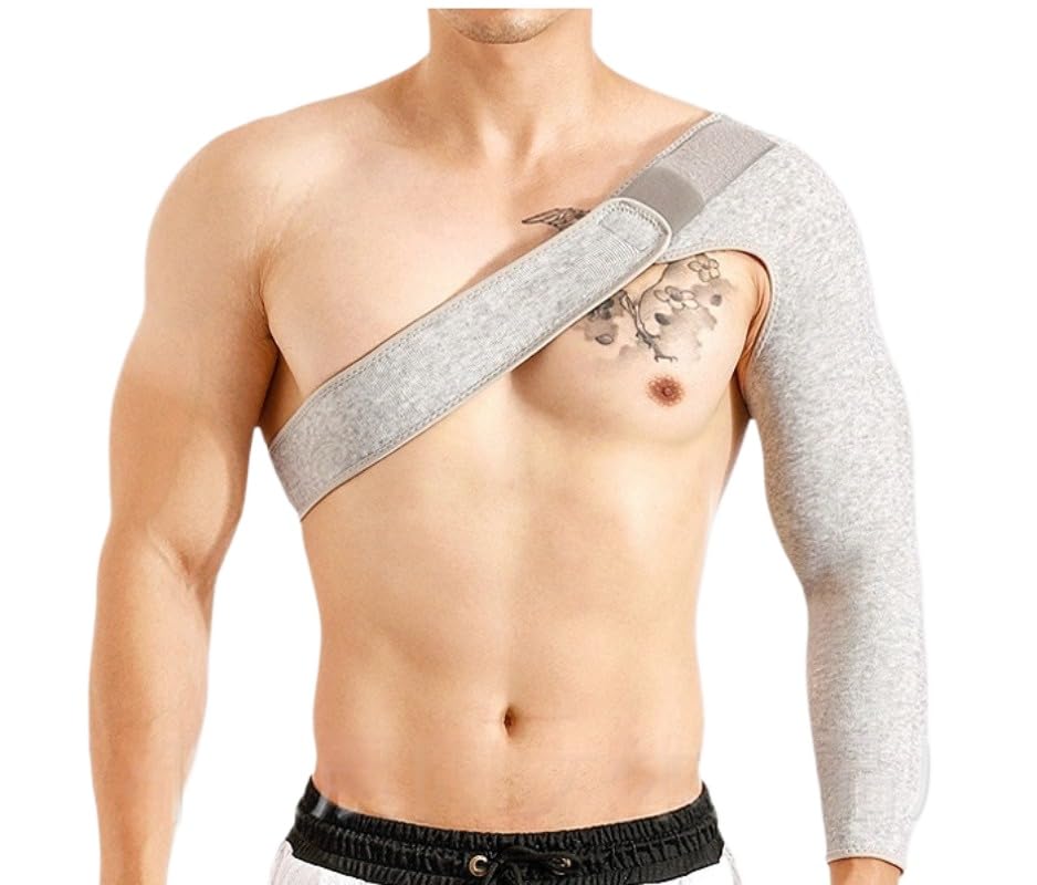 Compresfit - Premium Compresfit Bamboo Shoulder Brace To Prevent Injuries Rotator Support (Universal Fit Left/Right) (XL(Shoulder width over 49CM))