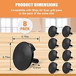 Air Pièces de rechange pour Ninja Foodi Airy Fryer, 8 PCS Classe alimentaire Air Fryer caoutchouc pare-chocs Tables de pieds Conseils Accessoires pour Ninja Foodi DZ201 DZ071 DZ090 DZ100 DZ401 DZ550 DualZone Air Apéritif