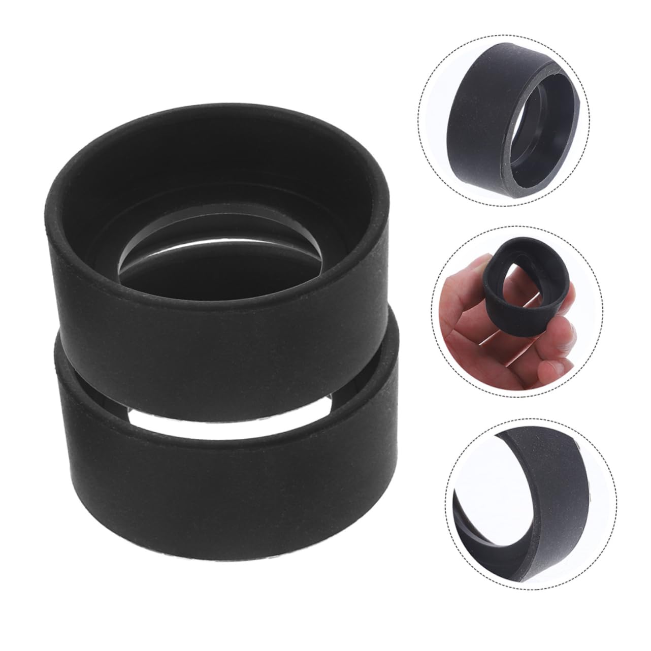 4pcs Scope Eyepiece Eyecup Rubber Lens Shield for Microscope Easy to Clean and Maintain 4pcs Set