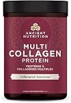 Ancient Nutrition Multi Collagen Protein Powder - Vanilla, Formulated by Dr. Josh Axe, 4 Sources, 5 Types of Collagen, 242 Grams