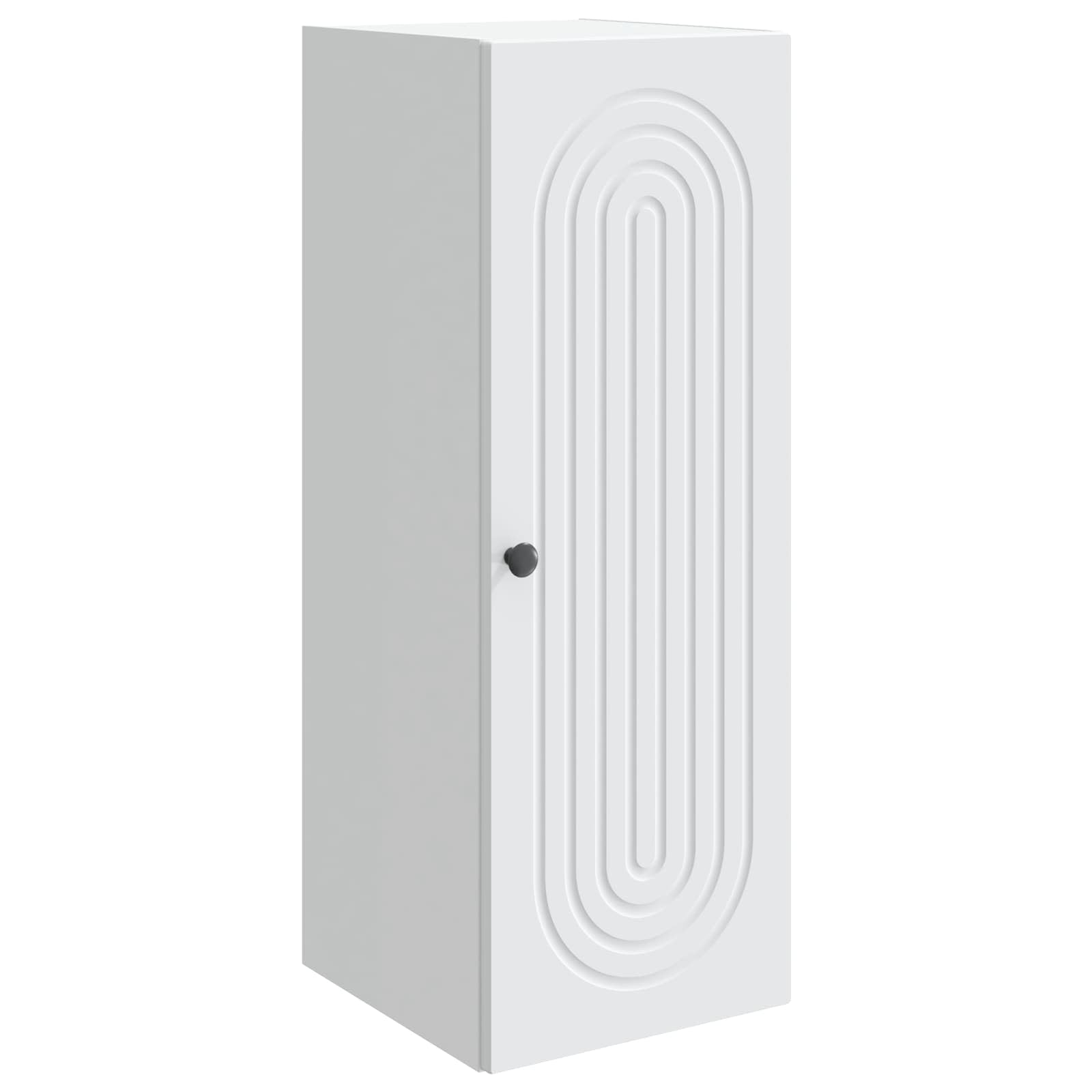 Armoire murale blanche design vintage en bois massif suspendu