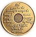 1 Month AA Medallion Traditional Style Raised Center 30 Day Sobriety Chip