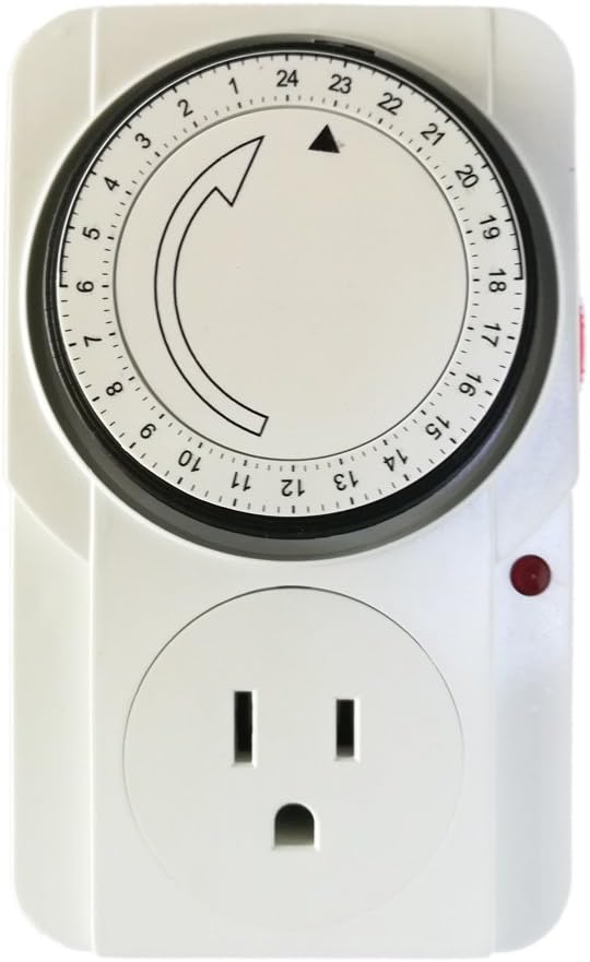Vitrust Timer Outlet 24 Hour Heavy Duty Plug Timer Indoor Mechanical Timer High Accuracy & Stability, Multi-purpose