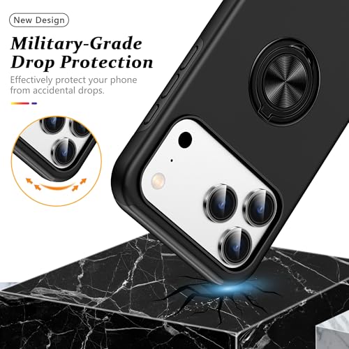 Coque antichoc pour 17Pro 6.3 pouces de qualité militaire noire - 6