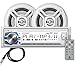 Dual MCP135BT Marine Single-Din in-Dash Digital Media Am/FM Receiver System with Bluetooth (r) & Speakers