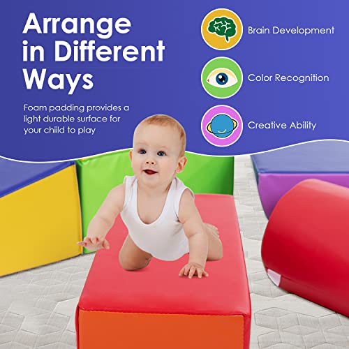Indoor 5-Piece Set Climbing Toys Couch Kids Foam Blocks Baby Climbing Toys Soft And Safe Toddler Climbing Toys For Climbing,Crawling,Sliding Play Equipment Indoor #TOP3