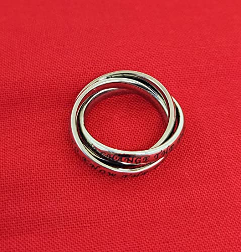 Stainless Steel Triple Band "Serenity Prayer" Ring4