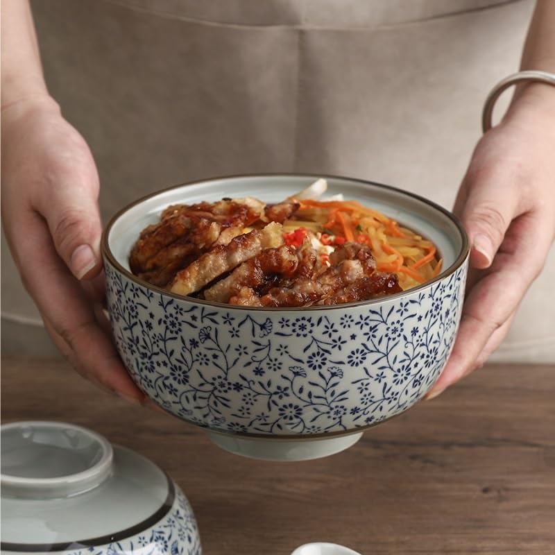 Miski do Ramen Miska na owoce 6,5 cala Ceramiczna miska do zupy Ceramiczna miska na makaron Instant Restauracja Gotowana na parze miska na warzywa chińska miska deserowa salaterka talerze obiadowe
