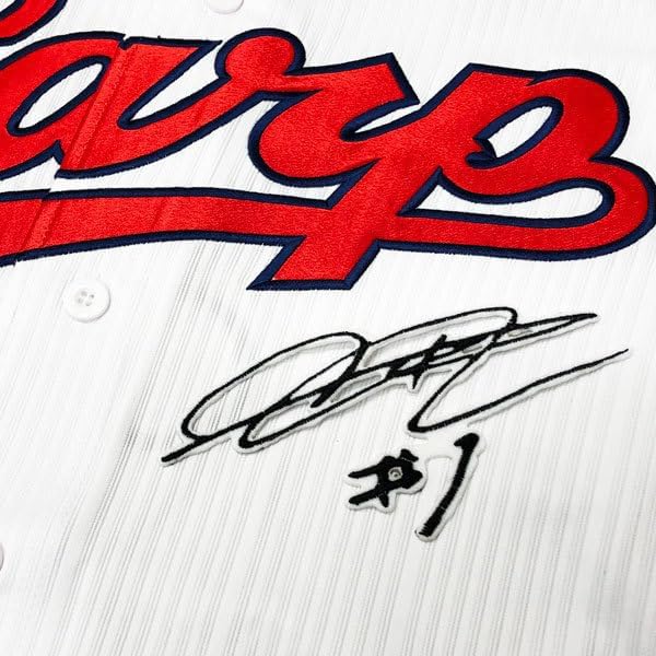 広島 カープ 鈴木誠也 サイン 白布 応援 刺繍 ワッペン