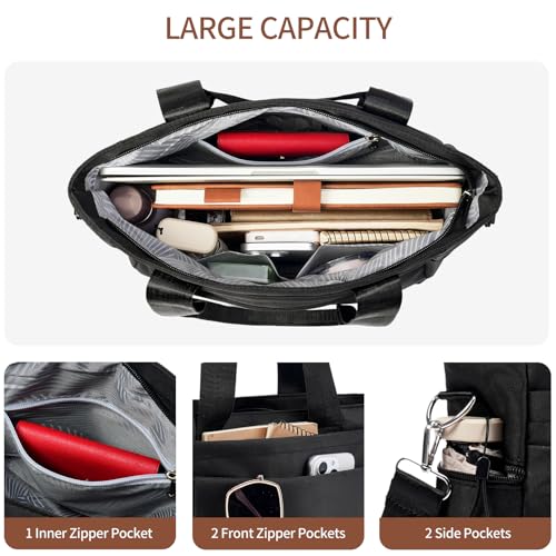 Bolso Tote para mujer con múltiples bolsillos y asas miniatura 3