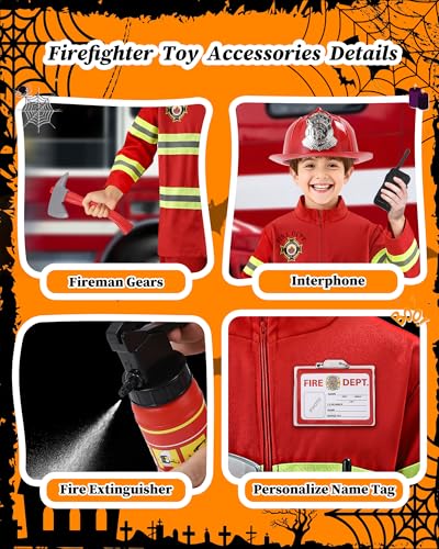 Disfraz de Bombero para Niños con Accesorios de Juguete miniatura 3