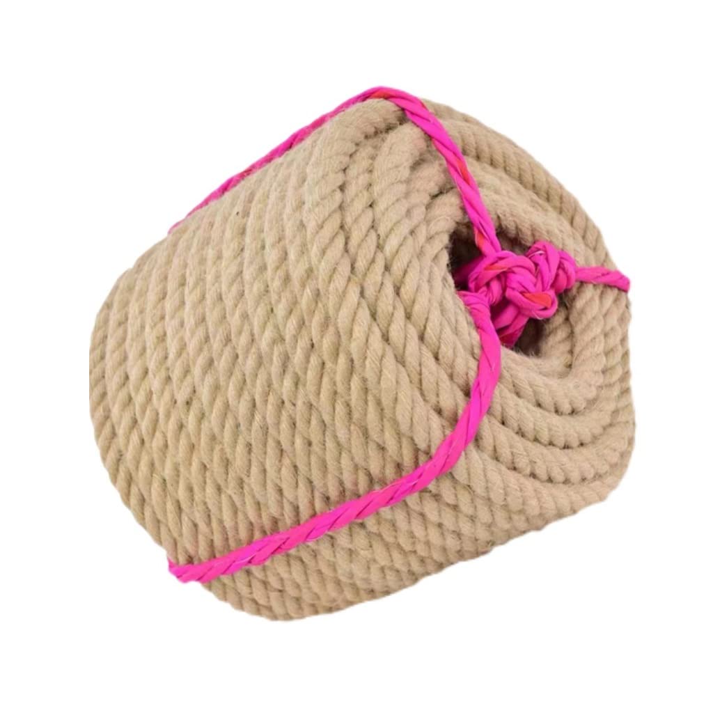 Corda di Iuta Intrecciata spago di Iuta Resistente Corda di Canapa per Giardinaggio, Campeggio, Decorazione, Legatura di spago da Giardino con Corda Nautica 16 mm di Spessore