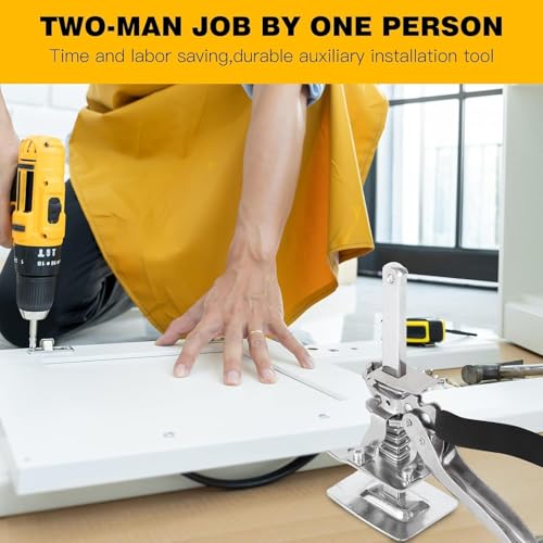 Image of Labor-Saving Arm Jack - 8-Inch Multifunctional Furniture Lifter for Cabinet and Door Installation, Lifts Up to 220 LBS, 3.9-inch Hand Lift (1 Piece | Solid Rod)