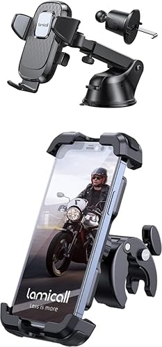 Lamicall Soporte de soporte para teléfono para coche y bicicleta