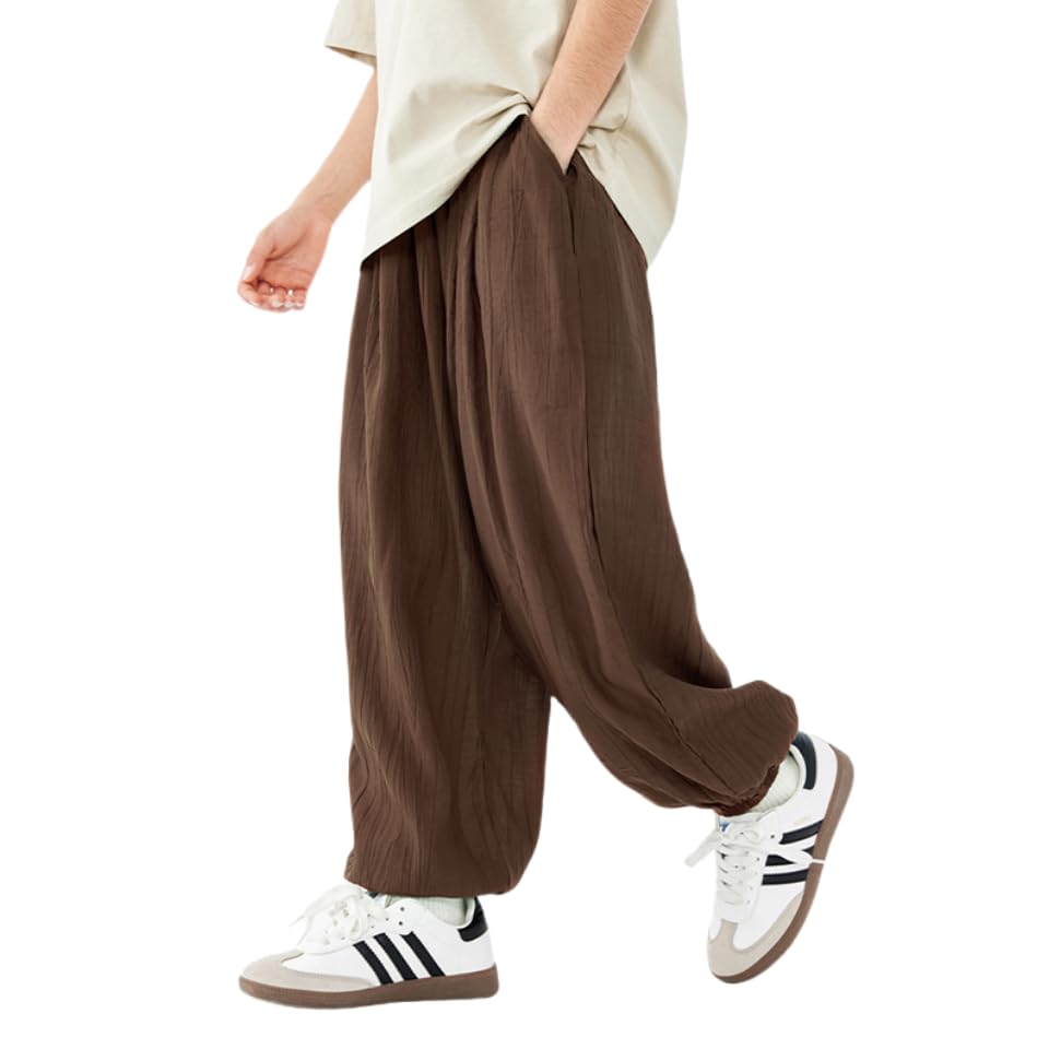 Kids' Breathable Quick Dry Ice Silk Pants Unisex Loose Anti-Mosquito Sun Protection Elastic Waist Solid Loose Pants