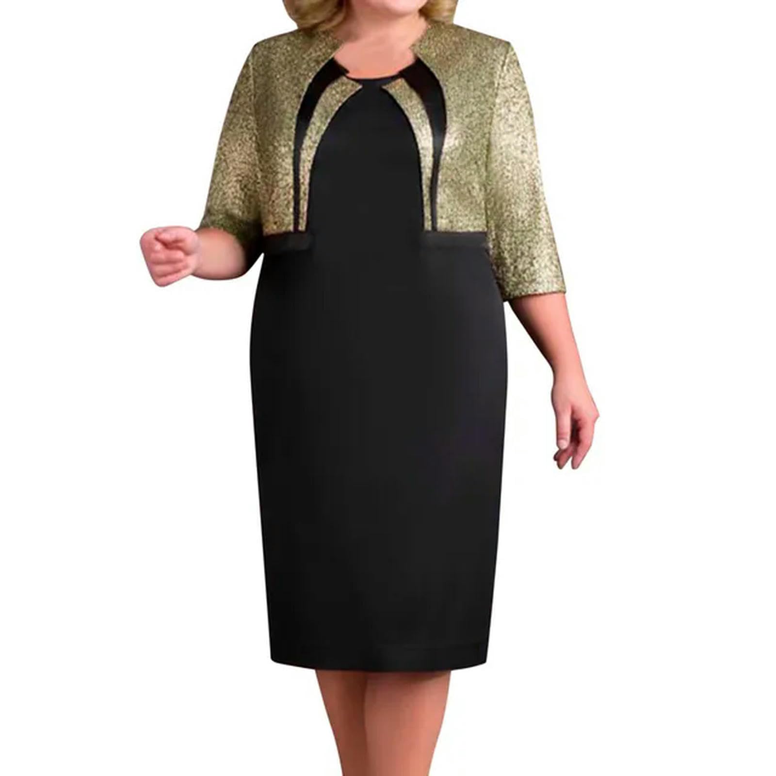 ARESU Vestidos Formales Elegantes para Mujer, Vestido Midi de Fiesta de Noche de cóctel de Verano 2023, Vestido Veraniego Vintage para Mujer