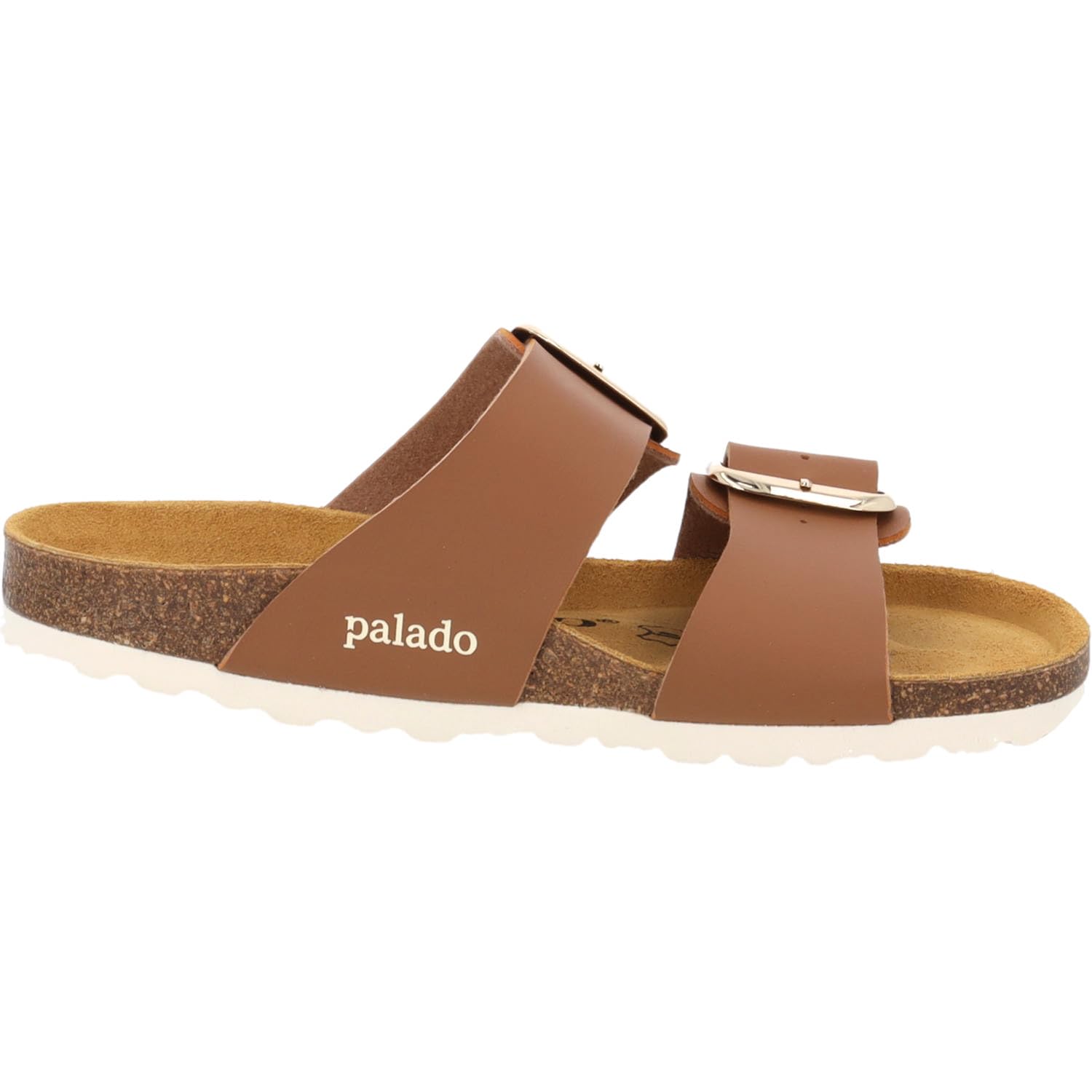 Palado Pantoletten Damen Samos GS - bequeme Sandalen Made in Spain - Hausschuhe mit dämpfendem Kork-Fußbett - modische Sommerschuhe