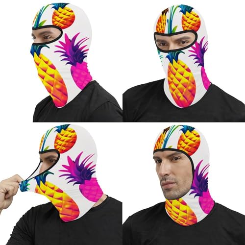 Pasamontaña térmico para hombre y mujer con estampado de piña, máscara facial para esquí, motocicleta y clima frío miniatura 5