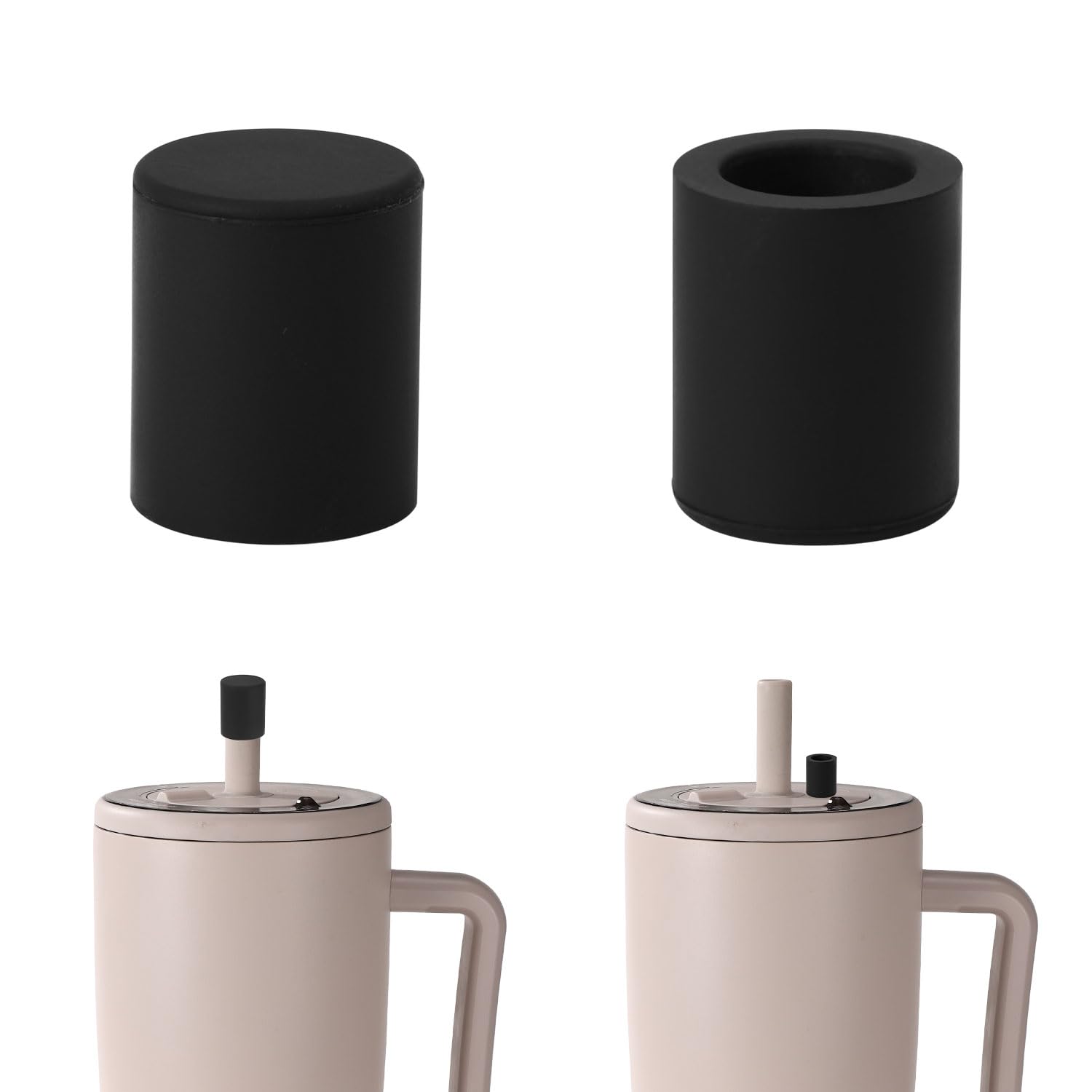 2pcs Magnetic Straw Caps for BrüMate All Era & Resa Tumblers, BPA-Free Silicone Straw Toppers Covers Protectors Tips Replacement for Brumate Accessories