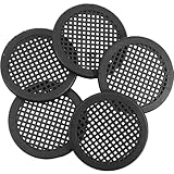 CALLARON 10pcs Black round Plastic Wardrobe Vent Covers Mesh Hole Air Vent for Cabinet Ventilation
