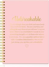 XQLZY Unbreakable Definition Pink Gold Spiral Notebook, Resignation Retirement Promotion Inspirational Gifts for Woman Coworker Boss Friend, Positive Self-Affirmation Gifts for Sister BFF Colleague
