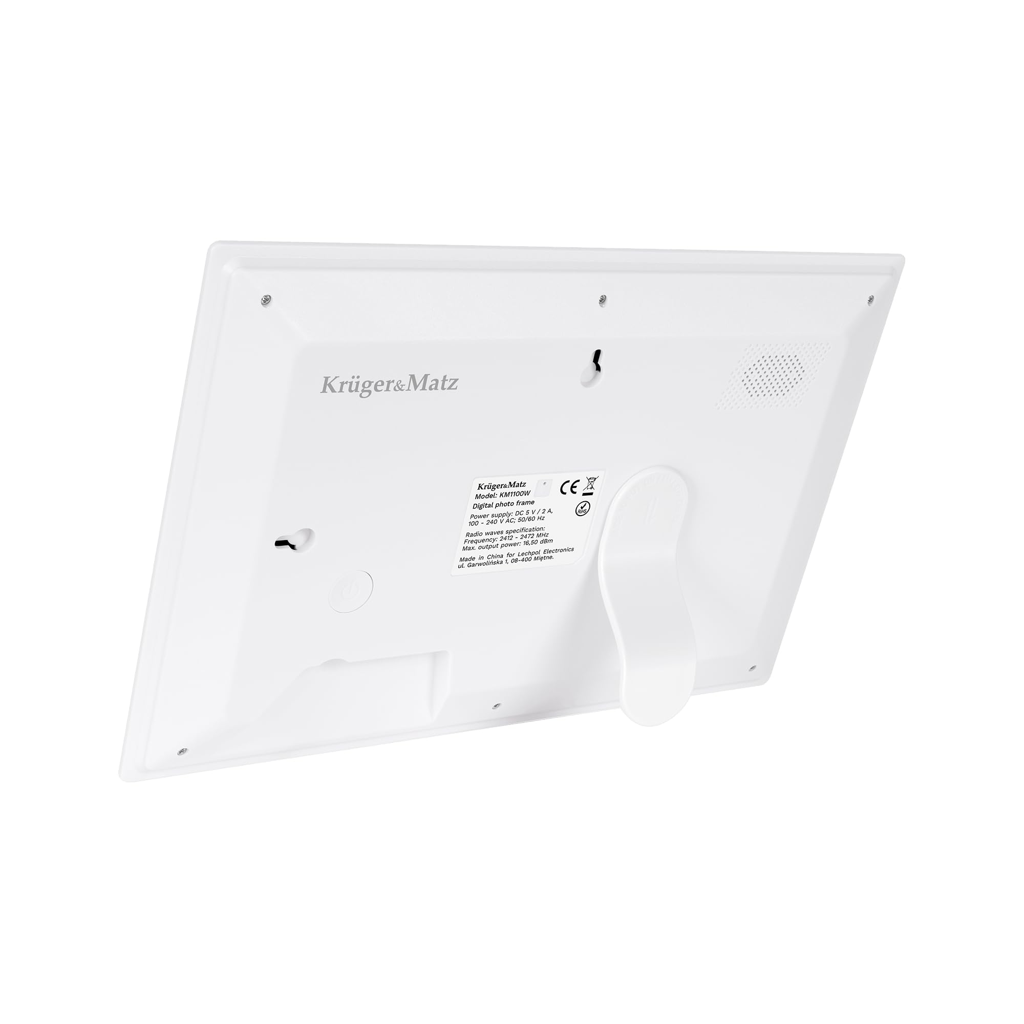 Kruger&Matz Cornice per Foto Digitale FRAMEO 1280 x 800 Pixel 10,1" Wi-Fi MicroSD Riproduzione Video Clip Timer Meteo Cornice Bianca KM1100W