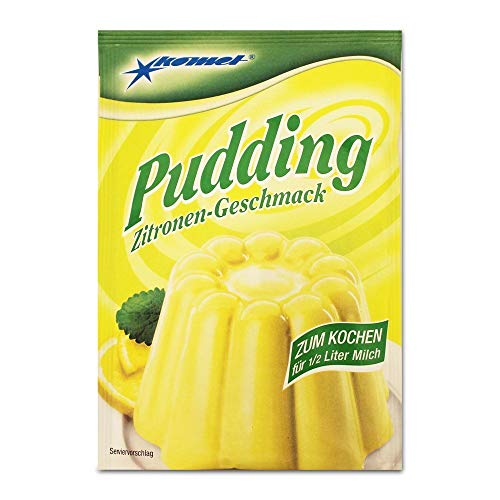 5er Pack Komet Pudding Zitronen-Geschmack (5 x 40 g) zum Kochen, Puddingpulver Dessert Puddingdessert