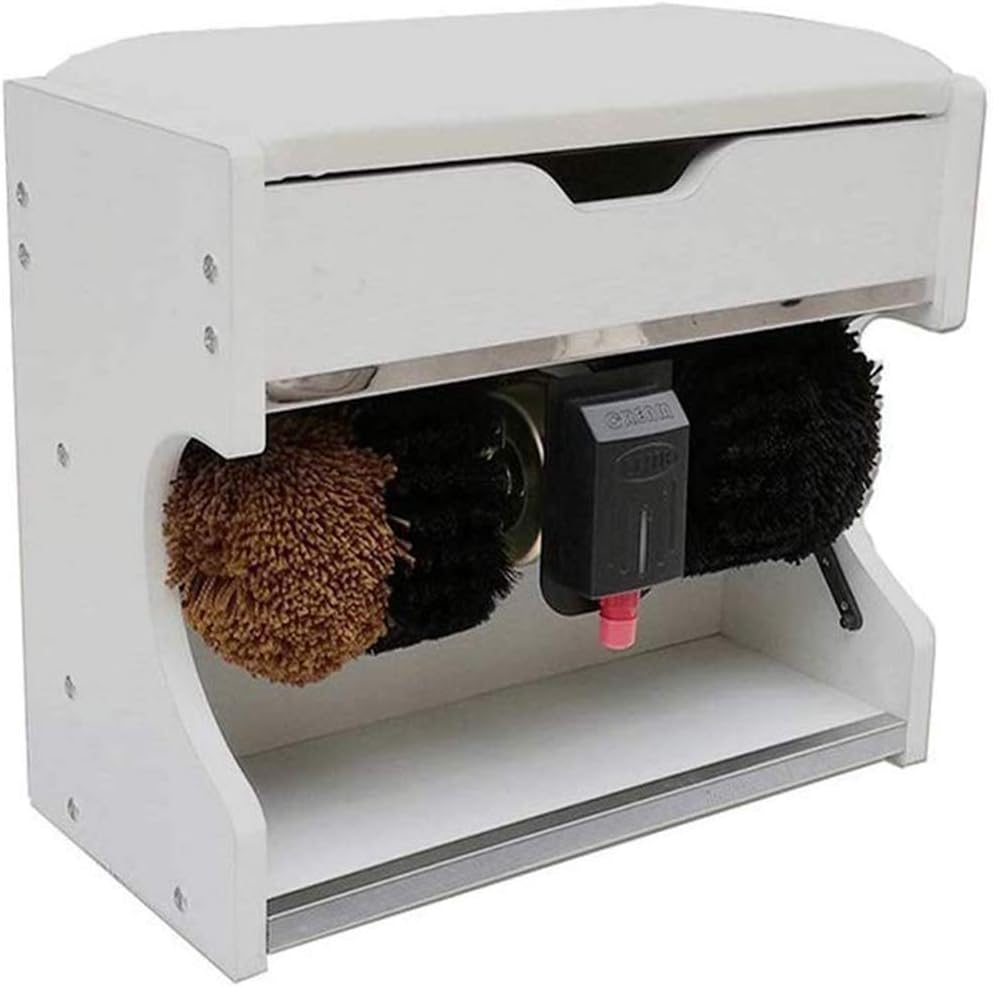 Electric Clean Polisher Shoe Brush Shine Polisher Electric Cleaning Tool Brush Shoe Polisher Shoe Polish Machine Automatic Shoe Polisher Shoe Polishing and Polishing Machine with Storage Box (Style)