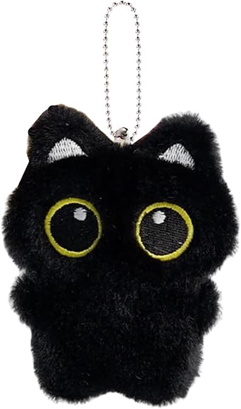Cat Plush Keychain-Black Cat Keychain Kawaii Bag Accessories Decorative Pendants Gifts for Women