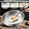 COOKVIVO 12 Inch Titanium Frying Pan with Lid, Pure Titanium Hammered Pro Skillet, No Coating Non-Stick, PFAS/PFOA/PTFE Free, Healthy Non Toxic Cookware, Induction, Oven/Dishwasher Safe, 750°F #5