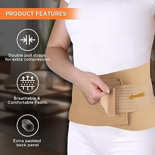 Image of Orthowala LS Support Belt (MEDIUM) Back Support Pain Reliever Enhance Back Posture - Size 31-35 Inches- Beige color for Men /Women