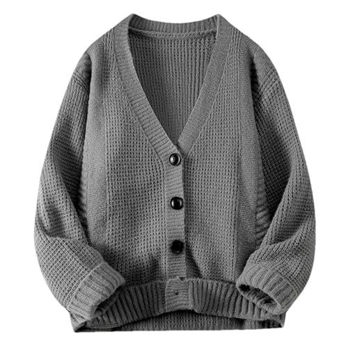 Autumn and Winter Men's Cardigan V-Neck Sweater with Thick Long Sleeves Outside Men's Comfortable Warm Sweater