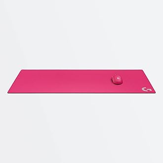 Logitech G840 XL Cloth Gaming Mouse Pad - 0.12 in Thin, Stable Rubber Base, Performance-Tuned Surface - Magenta