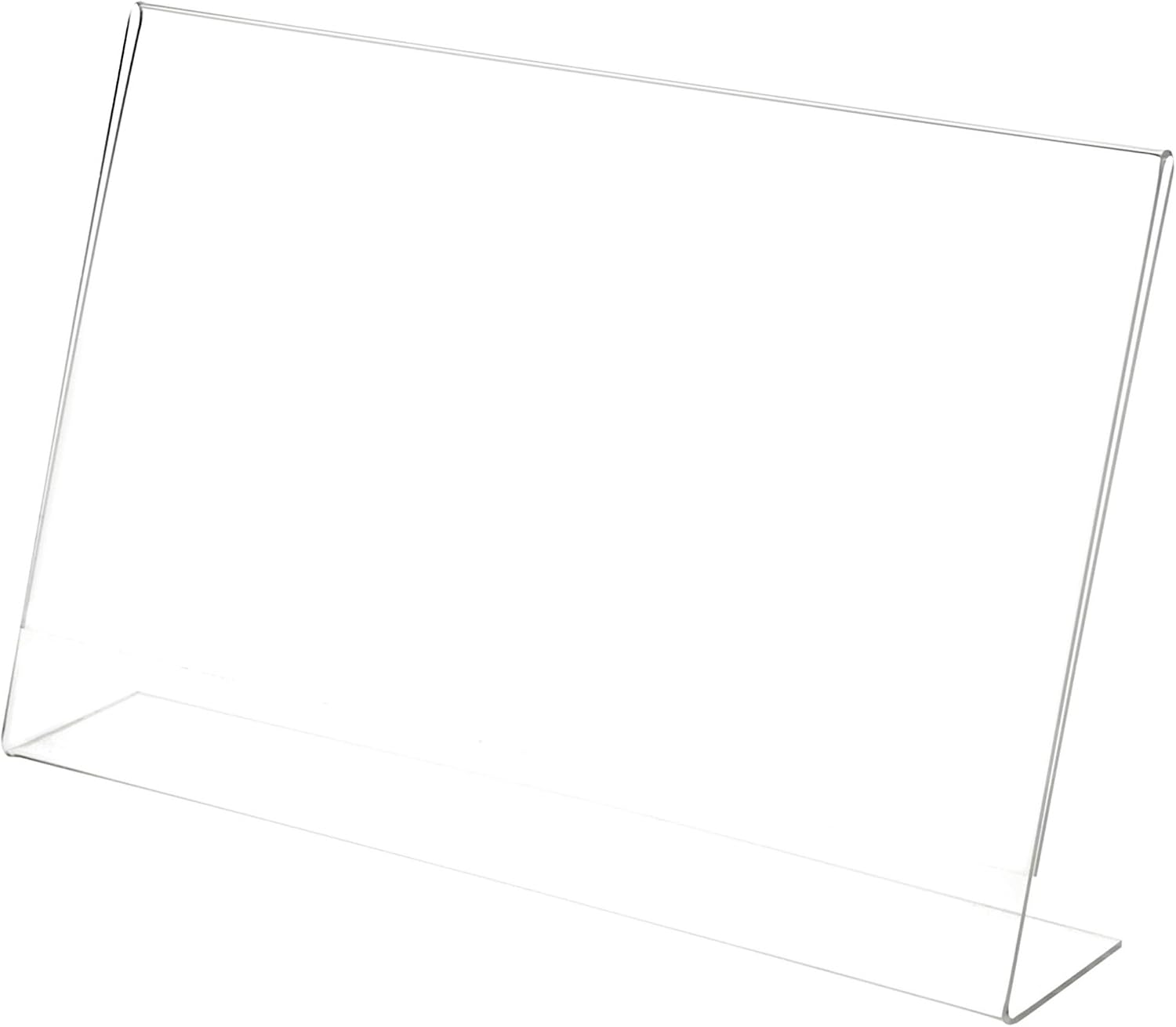 Plymor Clear Acrylic Sign Display / Literature Holder (Angled), 17" W x 11" H