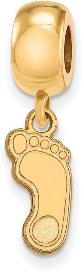 North Carolina Bead Charm Small (1/2 Inch) Dangle (Gold Plated)