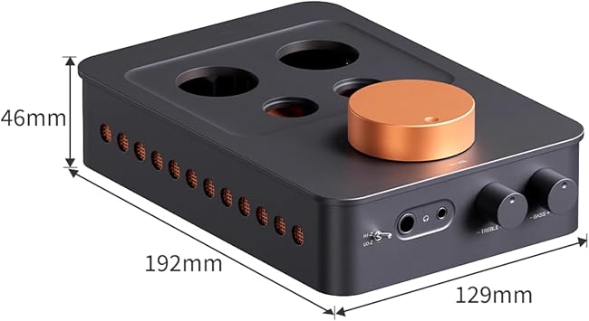 High-Fidelity Tube Amplifier, Class A Preamp with Tone Control, 5654W*2 and 6AC7*2, 3.5mm & 6.35mm Jacks for Home Audio