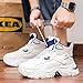 SPWAGYM Men's High Top Shoes Casual Athletic Street Walking Shoes Chunky High Top Fashion Sneakers for Men White Size 9